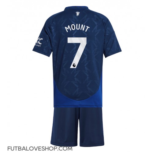 Dres Manchester United Mason Mount #7 Preč pre deti 2024-25 Krátky Rukáv (+ trenírky)